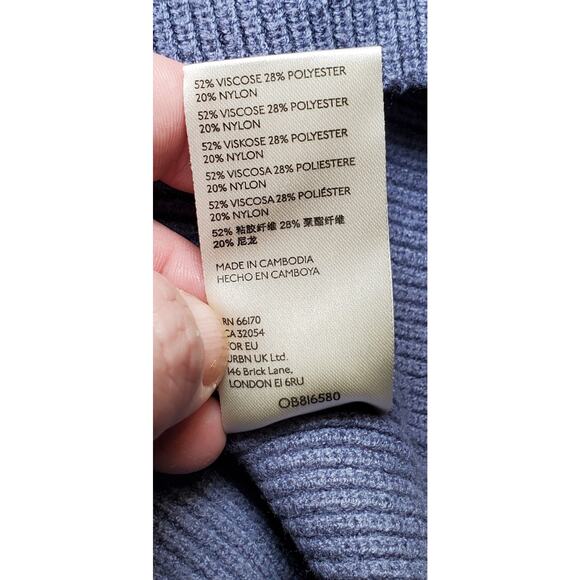 Free People Sz XS Softly Structured Knit Tunic Sweater Gray Oversized C6-25 - Picture 7 of 9